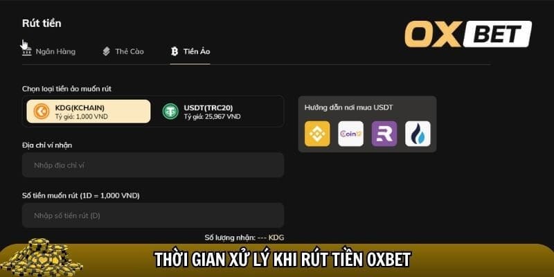 Rút tiền Oxbet - Hướng dẫn rút tiền Oxbet dễ hiểu và an toàn Mỗi hình thức có thời gian rút tiền khác nhau