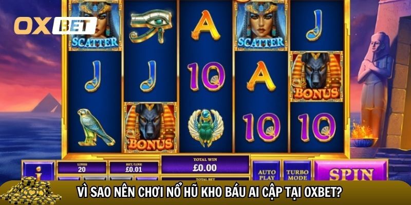 Nổ hũ kho báu Ai Cập Oxbet – Hành trình săn thưởng đầy huyền bí Oxbet mang đến trải nghiệm Nổ Hũ Kho Báu Ai Cập với nhiều ưu điểm vượt trội
